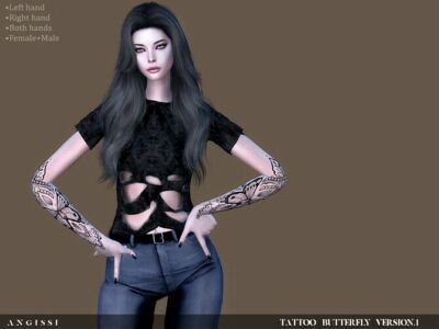Tattoo Butterfly Version 1 By Angissi Sims 4 CC