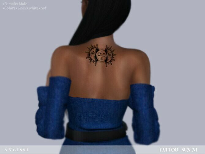 Tattoo SUN N1 By Angissi Sims 4 CC