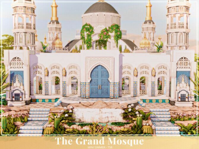 sims 4 cc the grand mosque by mini simmer 2