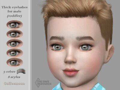 Thick 3D Eyelashes For Male By Coffeemoon Sims 4 CC