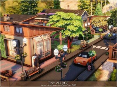 Tiny Village By Mychqqq Sims 4 CC