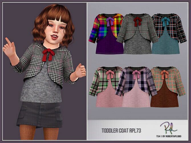 Toddler Coat RPL73 By Robertaplobo Sims 4 CC