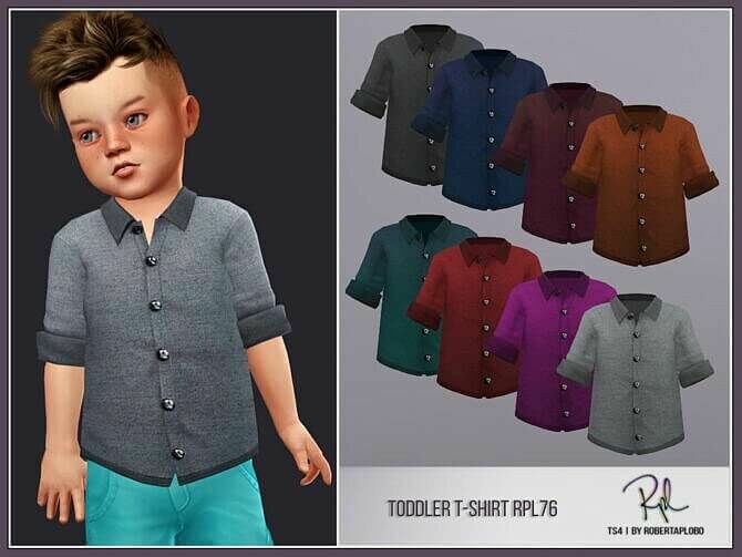 Toddler Shirt RPL76 By Robertaplobo Sims 4 CC