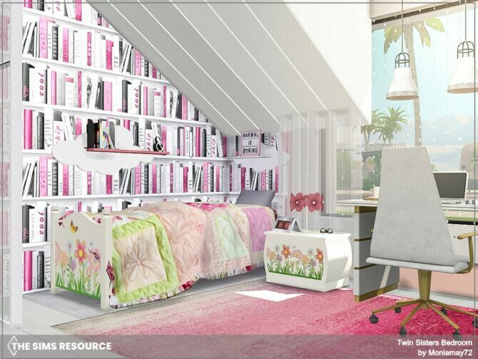 sims 4 cc twin sisters bedroom by moniamay72 2