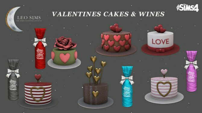 Valentines Cakes At LEO Sims Sims 4 CC