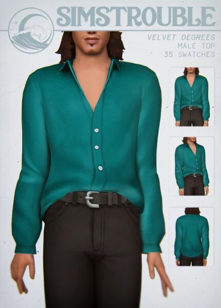 Velvet Degrees Shirt At Simstrouble Sims 4 CC