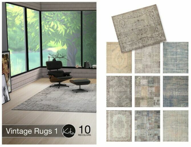 Vintage Rugs 1 At Ktasims Sims 4 CC