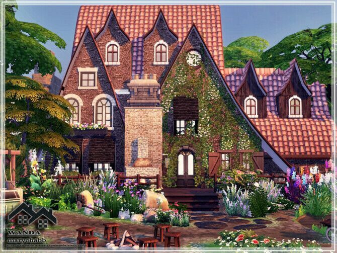 sims 4 cc wanda house by marychabb 3