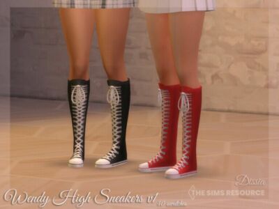 Wendy High Sneakers V1 By Dissia Sims 4 CC