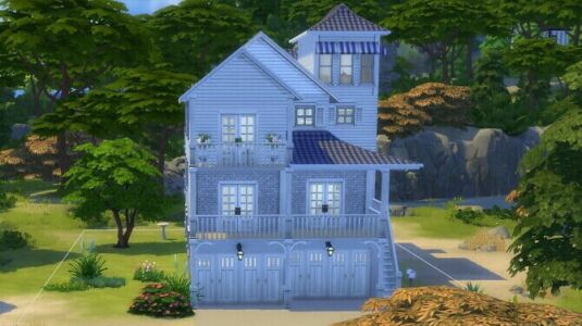 White Coastal Home By Nifflr At Mod The Sims Sims 4 CC