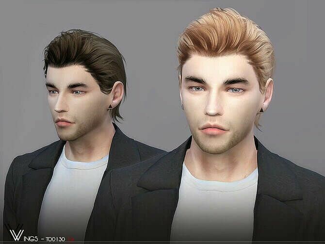 Wings-To0130 Hair For Males Sims 4 CC