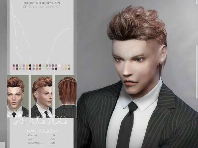 Wings-To0208 Hair For Males By Wingssims Sims 4 CC