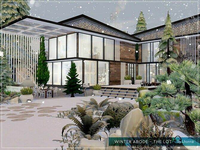 sims 4 cc winter abode the lot by lhonna 4