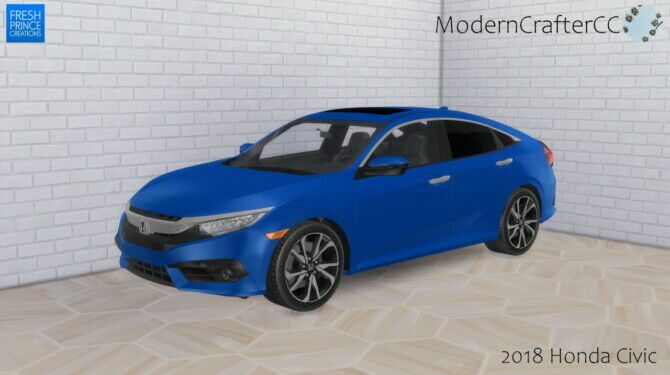 2018 Honda Civic At Modern Crafter CC Sims 4 CC