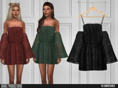 544 Dress By Shakeproductions Sims 4 CC