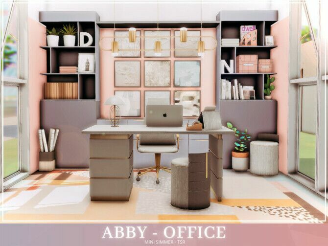 Abby Office By Mini Simmer Sims 4 CC