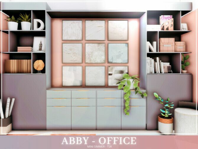 sims 4 cc abby office by mini simmer 3