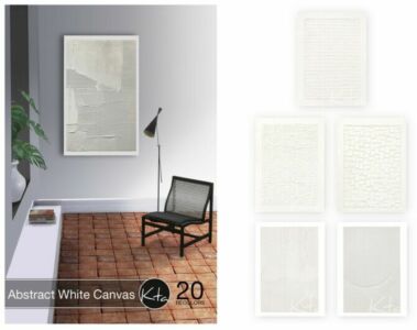 Abstract White Canvas At Ktasims Sims 4 CC