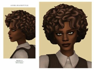 Aisha Hairstyle By Merci Sims 4 CC