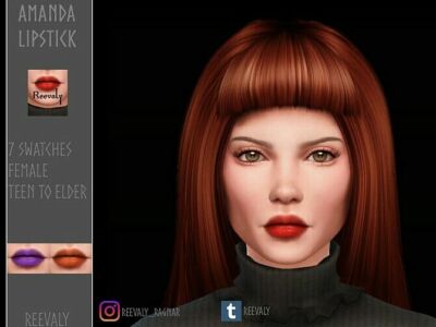 Amanda Lipstick By Reevaly Sims 4 CC