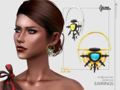 Ancient SUN Earrings By Dailystorm Sims 4 CC