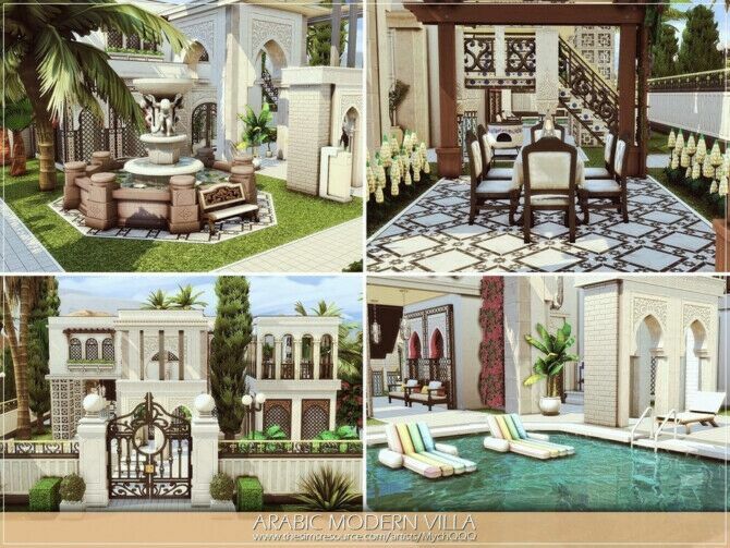 sims 4 cc arabic modern villa by mychqqq 3