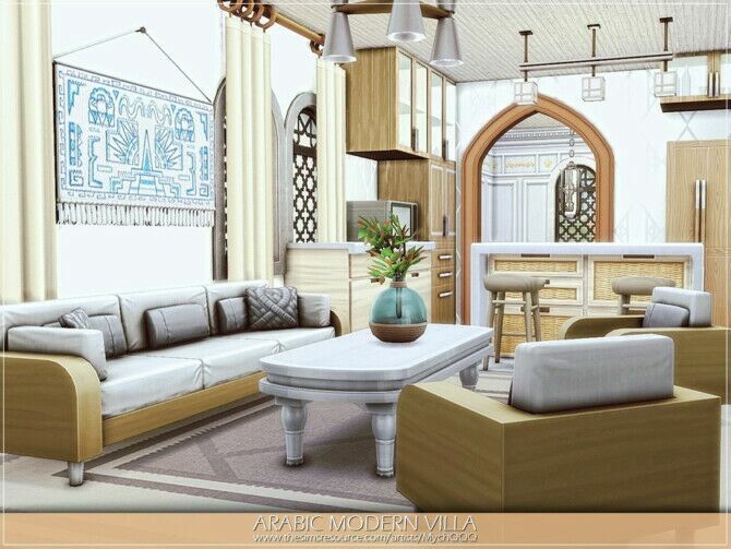 sims 4 cc arabic modern villa by mychqqq 4