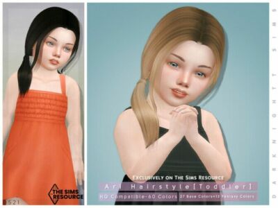 ARI Hairstyle [Toddler] By Darknightt Sims 4 CC