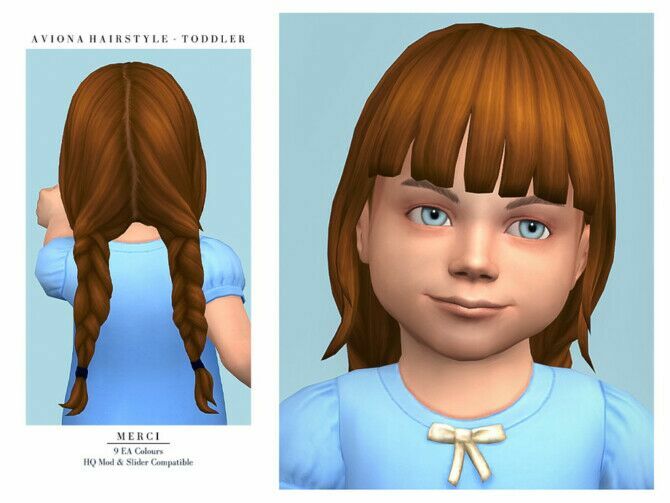 Aviona Hairstyle Toddler By Merci Sims 4 CC