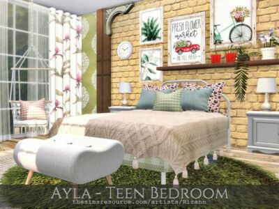 Ayla Teen Bedroom By Rirann Sims 4 CC