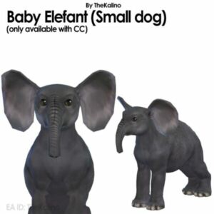 Baby Elephant At Kalino Sims 4 CC
