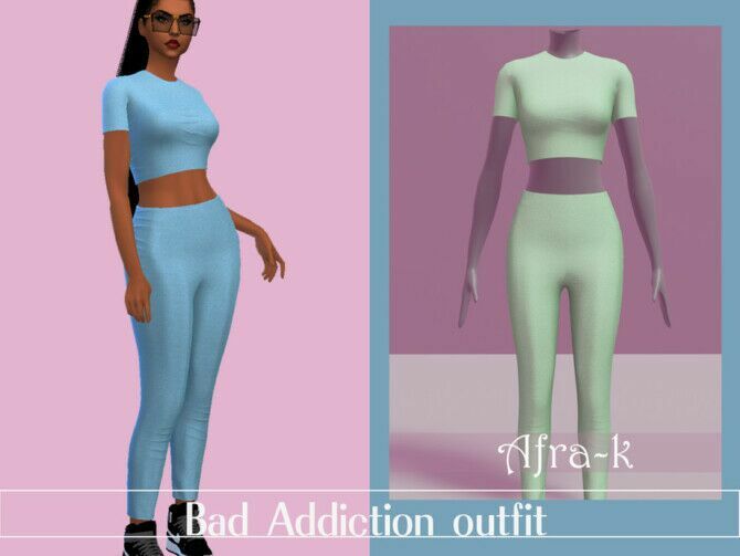 BAD Addiction Outfit By Akaysims Sims 4 CC