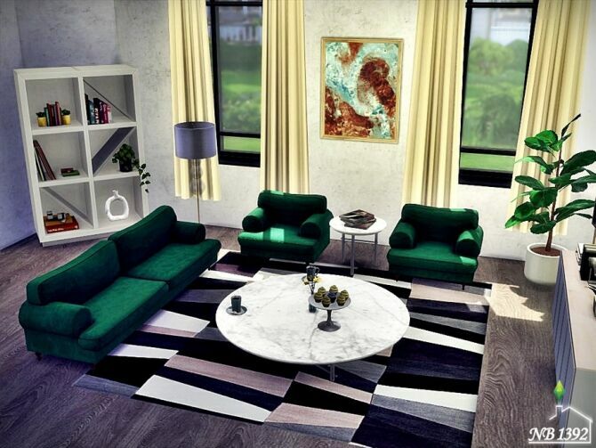 sims 4 cc blissful living room by nobody1392 2