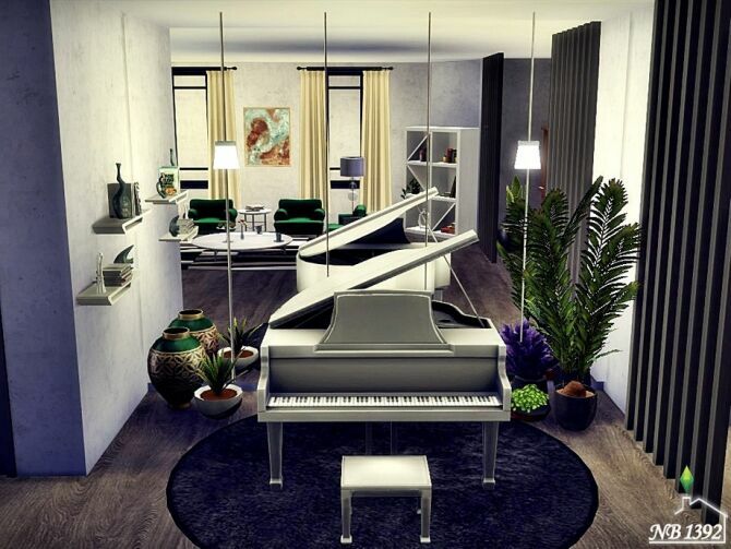 sims 4 cc blissful living room by nobody1392 3