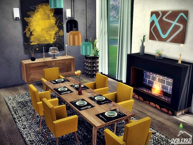 sims 4 cc blissful living room by nobody1392 4