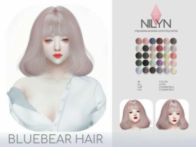 Bluebear Hair By Nilyn Sims 4 CC