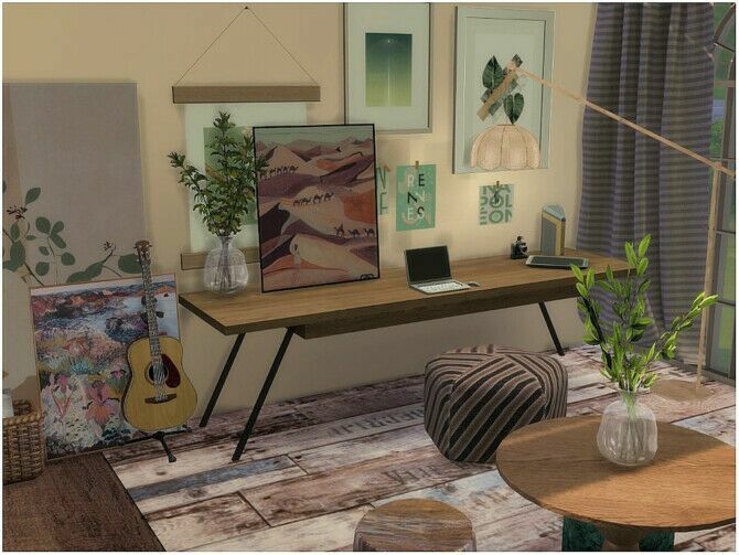 sims 4 cc boho art studio by lotsbymanal 3