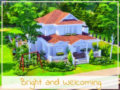 Bright And Welcoming House By Simmer_Adelaina Sims 4 CC