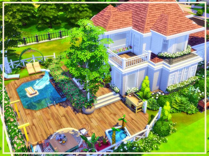 sims 4 cc bright and welcoming house by simmer adelaina 3