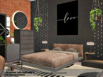 Brooklyn Loft Bedroom 2 By Danuta720 Sims 4 CC
