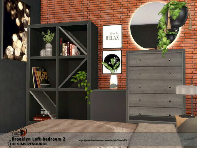 sims 4 cc brooklyn loft bedroom 2 by danuta720 4