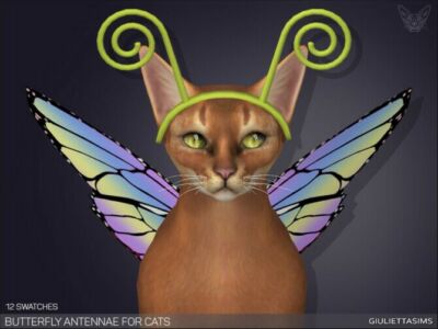 Butterfly Antennae For Cats By Feyona Sims 4 CC