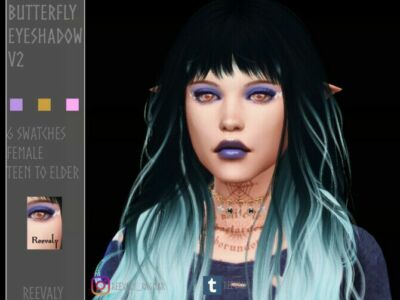 Butterfly Eyeshadow V2 By Reevaly Sims 4 CC