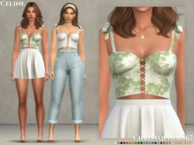 Celine TOP By Christopher067 Sims 4 CC