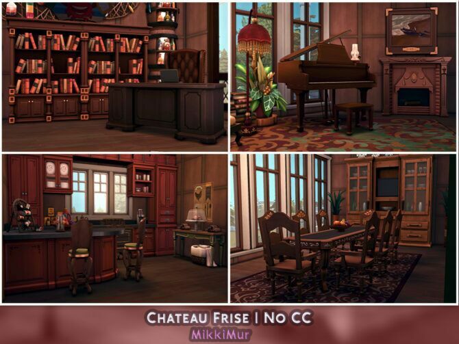 sims 4 cc chateau frise at mikkimur 2