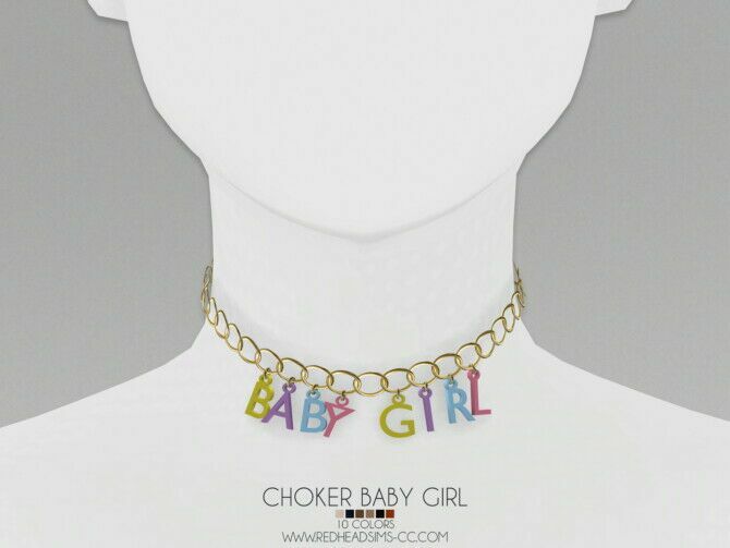 Choker Baby Girl At Redheadsims Sims 4 CC