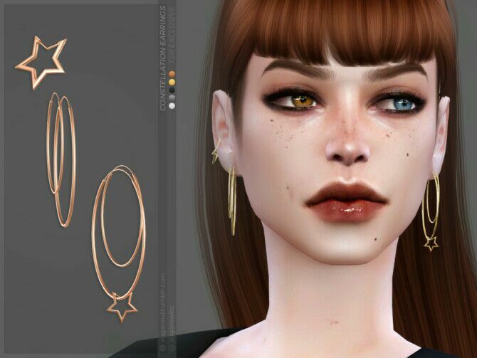 Constellation Earrings By Sugar OWL Sims 4 CC