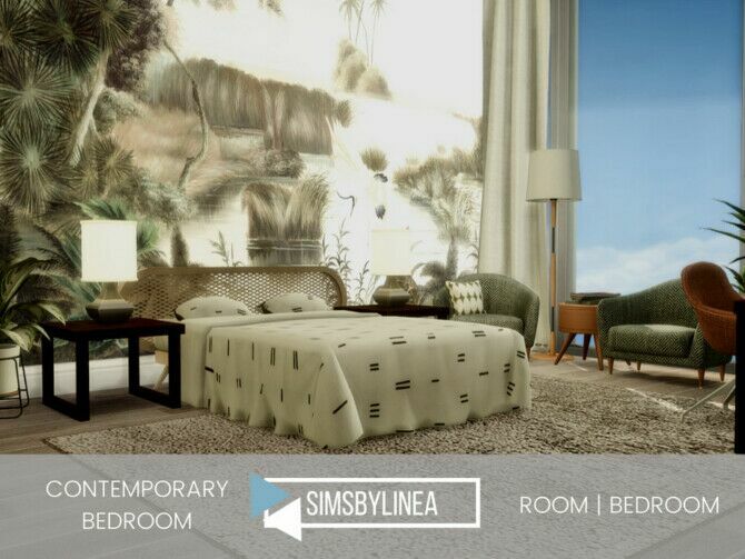 Contemporary Bedroom By Simsbylinea Sims 4 CC