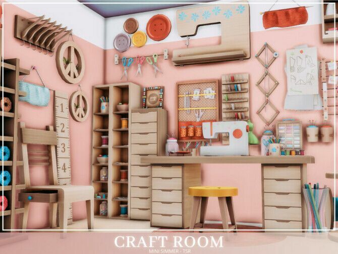 sims 4 cc craft room by mini simmer 2