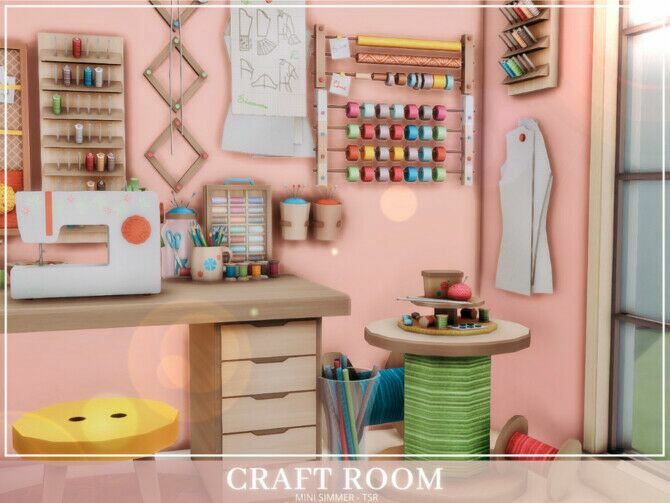 sims 4 cc craft room by mini simmer 3